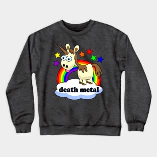 death metal unicorn Crewneck Sweatshirt